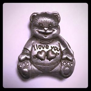 Vintage Ms Dee Pewter Earring Pendant Collectable